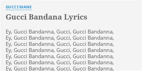 gucci bandana lyrics|Gucci Bandana Lyrics.